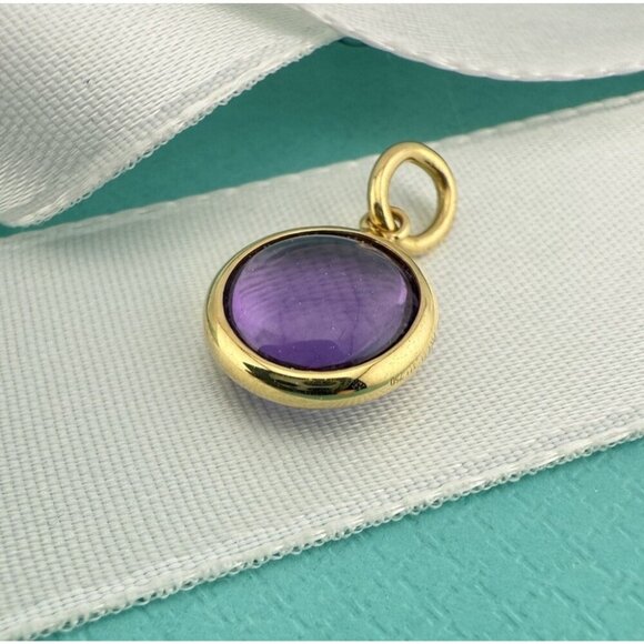 Tiffany & Co. 18k Amethyst Dot Charm by Paloma Picasso in  Yellow Gold - Picture 3 of 7